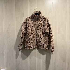 Entro Tan and Black Leopard Print Jacket- S